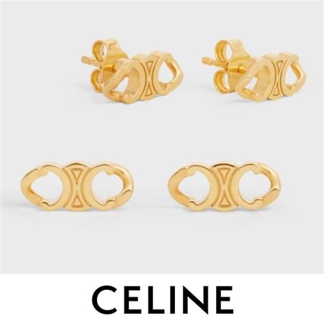 celine stud|TRIOMPHE STUDS IN BRASS .